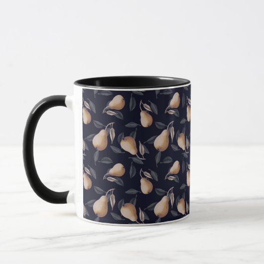 Peren op Black Gothic Pattern Mok (Links)