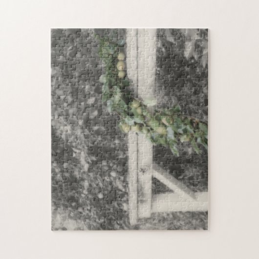 peren op bomen in zwarte en witte Natuur Legpuzzel (Verticaal)