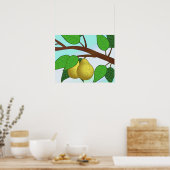 "Peren op een bijkantoor", afdruk met rand Poster (Keuken)