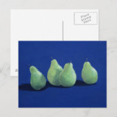 Peren op een blauwe doek briefkaart (Voorkant / Achterkant)