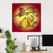 Peren op een boom poster (Thuiskantoor)