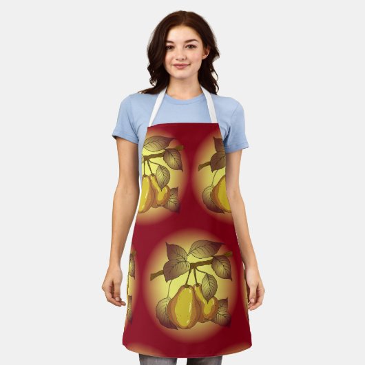 Peren op een boom schort (Gedragen)