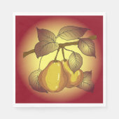 Peren op een boom servet (Voorkant)