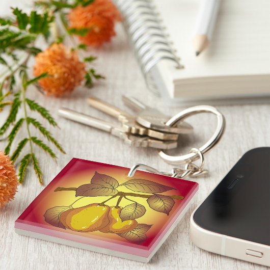 Peren op een boom sleutelhanger