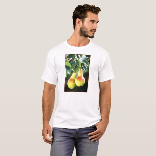 Peren op een boomfoto t-shirt (Voorkant volledig)