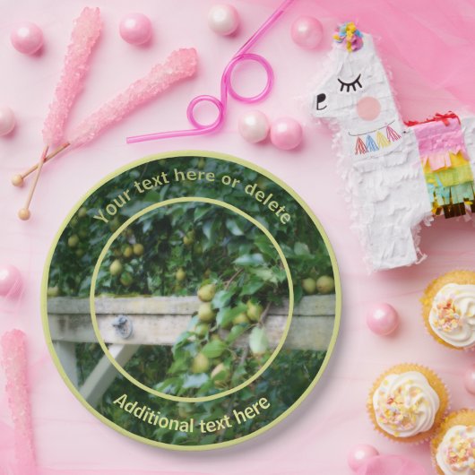 Peren op Old Hitching Post Gepersonaliseerde parti Papieren Bordje (Feest)