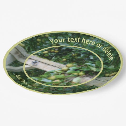 Peren op Old Hitching Post Gepersonaliseerde parti Papieren Bordje (Gekanteld)