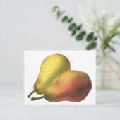  peren, organische levensmiddelen, gerijpte vrucht briefkaart (Staand voorkant)