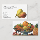  peren, organische levensmiddelen, gerijpte vrucht visitekaartje (Voorkant / Achterkant)