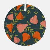 Peren Overlap: Kleurrijk behang Glas Ornament (Achterkant)