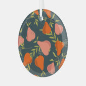Peren Overlap: Kleurrijk behang Glas Ornament (Voorkant links)