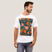 Peren Overlap: Kleurrijk behang T-shirt (Voorkant volledig)