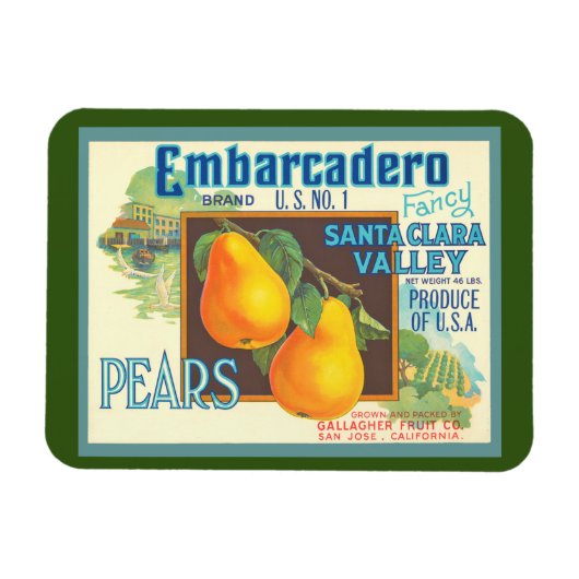 Peren Retro krat kunstmagneet Magneet (Horizontaal)