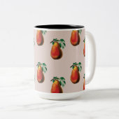 peren tweekleurige koffiemok (Voorkant rechts)