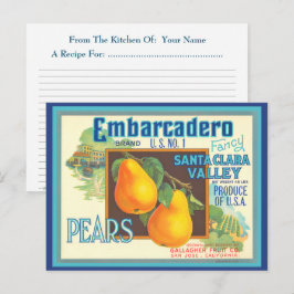 Peren Vintage krat kunst Bewerkbare Receptkaarten Briefkaart