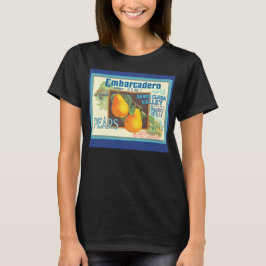 Peren Vintage Santa Clara Fruit Label Kunst T-Shir T-shirt