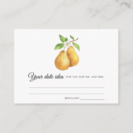 Peren Vrijgezellenfeest Datum nacht ideeën Datum p Informatiekaartje (Voorkant)