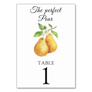 Peren vrijgezellenfeest - trouwtafel nummer kaart