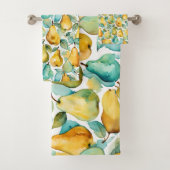 Peren watercolor kunst bad handdoek (Insitu)