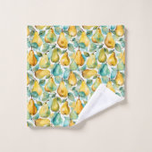 Peren watercolor kunst bad handdoek (Wasdoekje)