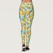 Peren watercolor kunst leggings (Achterkant)