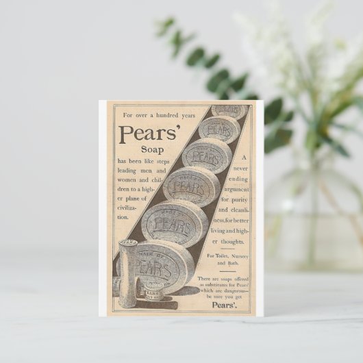 Peren zeep briefkaart (Staand voorkant)