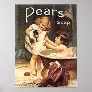 Peren Zeep Kinderen Wassen Poster