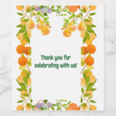 Peren zeggen Bedankt Wijn Etiket (Enkel label)