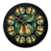 Peren ~ zwart of elke kleur achtergrond ~ * ~ keramische knop (Voorkant)