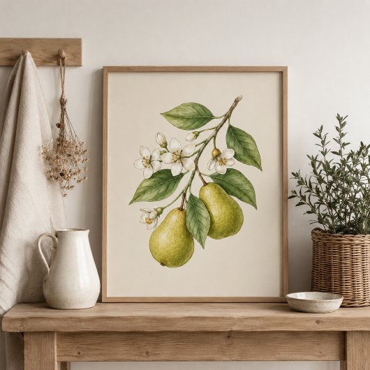 Perenbloesem Botanische Kunstprint Perfect Poster