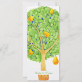 Perenboom Trouwmenu Kaart (Achterkant)