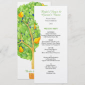 Perenboom Trouwmenu Kaart (Voorkant / Achterkant)