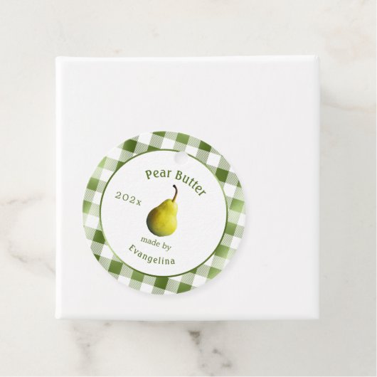 perenboter gepersonaliseerd kantelen bedankjes labels (In situ)