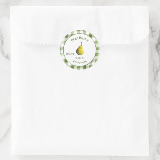  perenboter gepersonaliseerd kantelen ronde sticker (Tas)