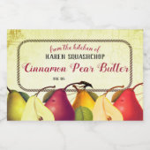 Perenbotergelei fruitsaus bliketiket voedselcontainer etiket (Enkel label)