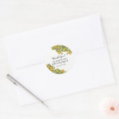 Perenfruit aan een latwerk | Dank je wel Ronde Sticker (Envelop)