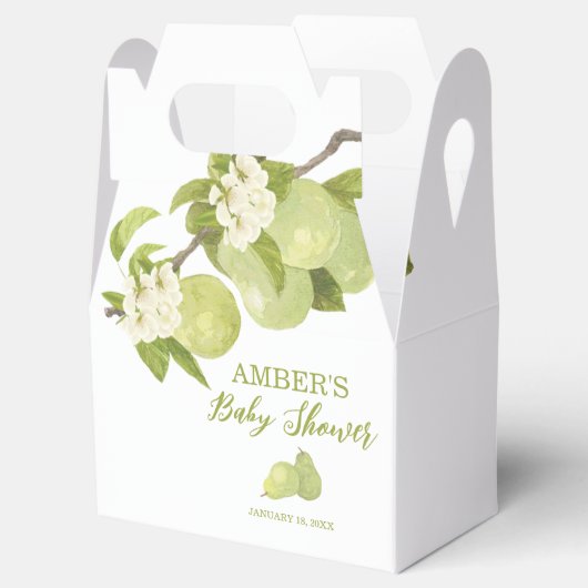 Perenfruit Baby shower Bedankdoosjes (Geopend)