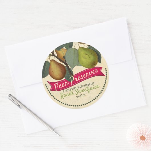  perenjam bewaart huisconservenlabel ronde sticker (Envelop)