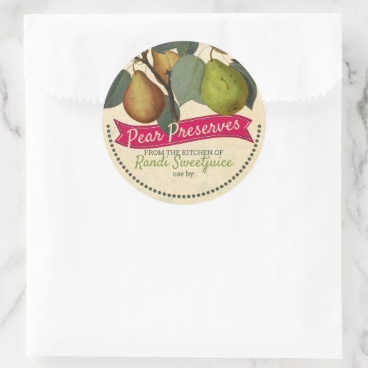 perenjam bewaart huisconservenlabel ronde sticker (Tas)