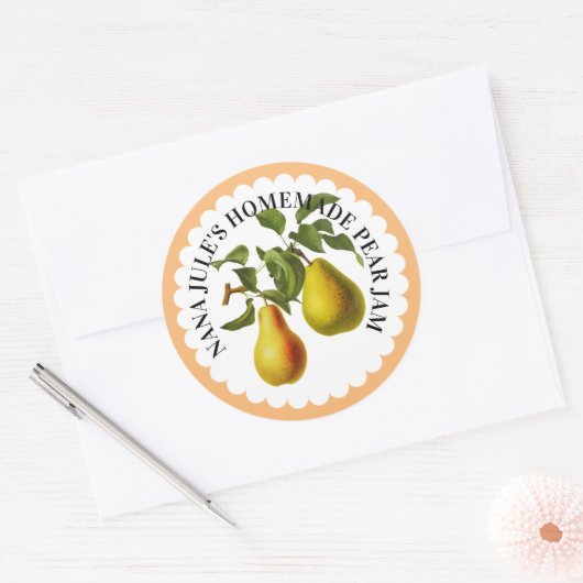 Perenjam conserveringslabel ronde sticker (Envelop)