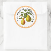 Perenjam conserveringslabel ronde sticker (Tas)