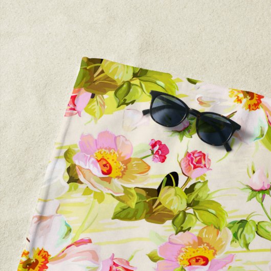  perenmonogram Rozen perenmoer Strandlaken (In situ)