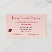 Perennial Flowers Nursery Visitekaartje (Achterkant)