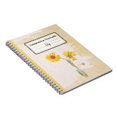 Perennial Gaillardia Bloem Gepersonaliseerd Comp Notitieboek (Rechterzijde)