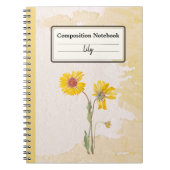 Perennial Gaillardia Bloem Gepersonaliseerd Comp Notitieboek (Voorkant)