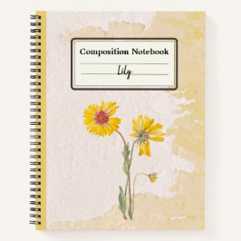 Perennial Gaillardia Bloem Gepersonaliseerd Comp Notitieboek