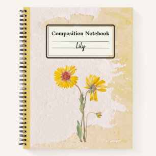 Perennial Gaillardia Bloem Gepersonaliseerd Comp Notitieboek