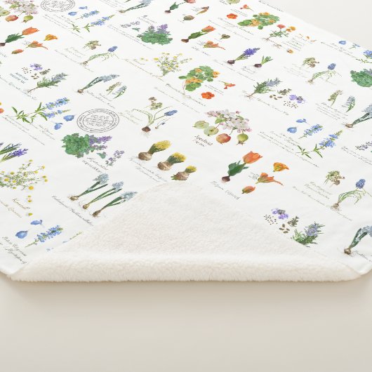 Perennial garden Sherpa blanket Deken (3/4)