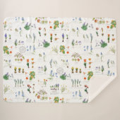 Perennial garden Sherpa blanket Deken (Voorkant (horizontaal))