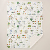 Perennial garden Sherpa blanket Sherpa Deken (Voorkant)